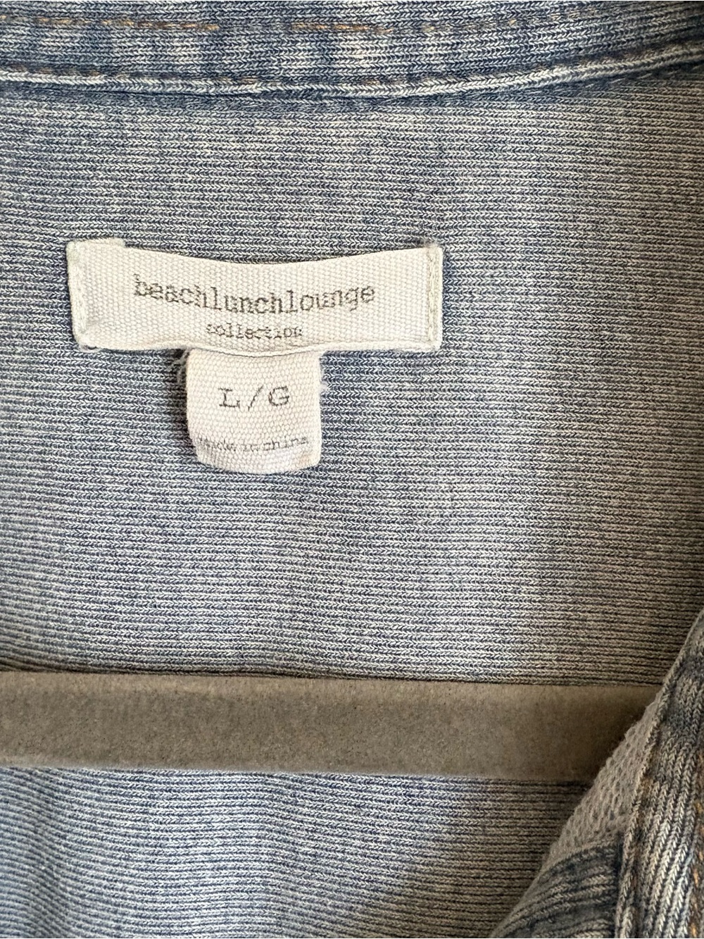 BeachLunchLounge Cotton Soft Denim Look Button-Up Shirt Jacket Shacket - Picture 7 of 11